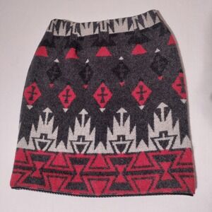 The Last Best Place Catalog Company Southwestern Wool Blend Mini Skirt Sz 4